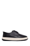 Male Black Lace-Up Thick-Soled Leather Casual Shoes | Derimod