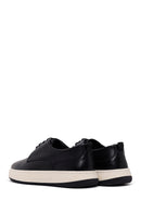 Male Black Lace-Up Thick-Soled Leather Casual Shoes | Derimod