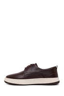 Male Brown Lace-Up Thick-Soled Leather Casual Shoe | Derimod