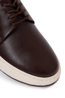 Male Brown Lace-Up Thick-Soled Leather Casual Shoe | Derimod