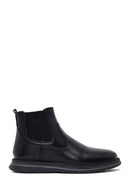 Male Black Leather Casual Chelsea Boots | Derimod