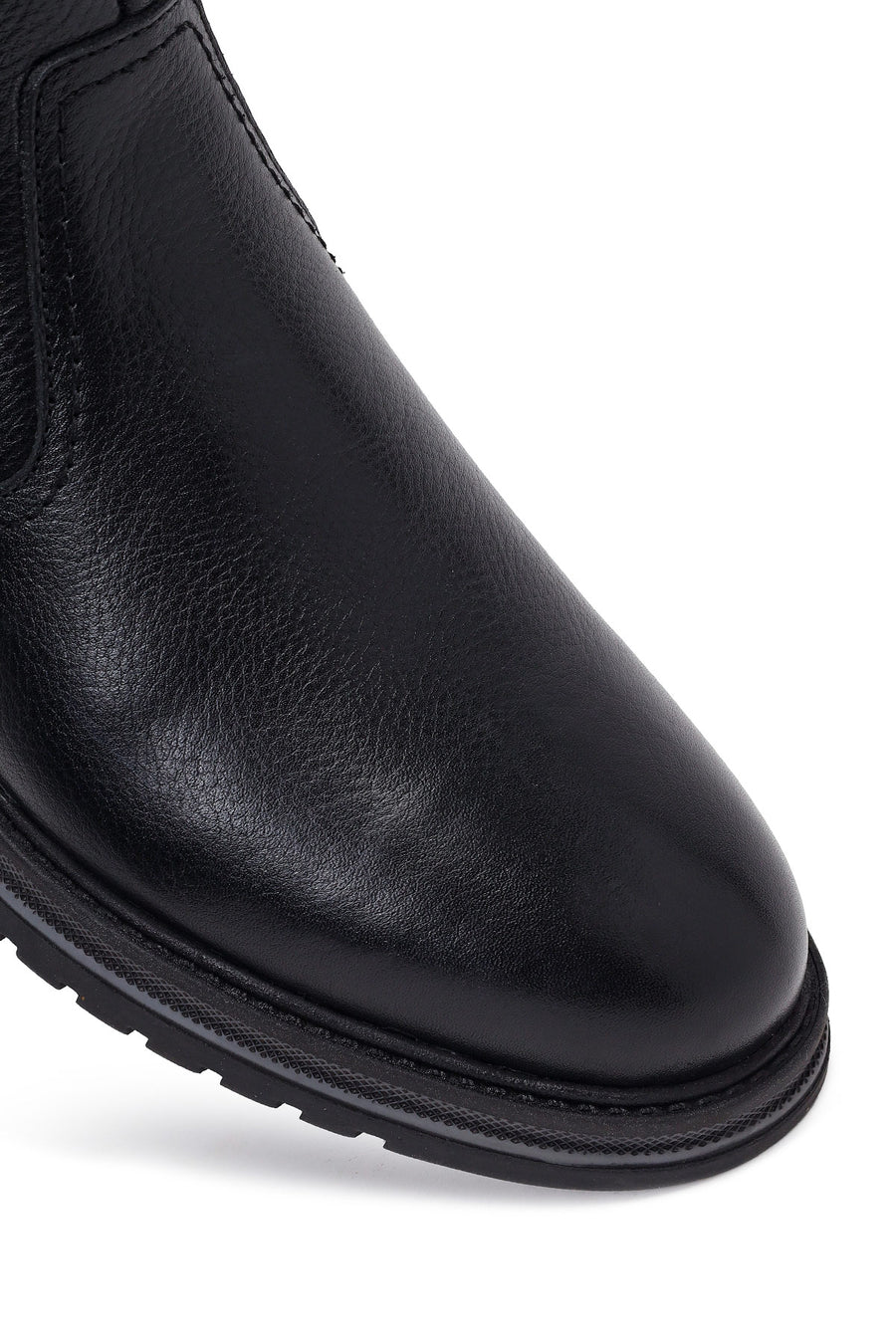 Male Black Leather Casual Chelsea Boots