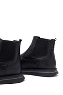 Male Black Leather Casual Chelsea Boots | Derimod