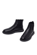 Male Black Leather Casual Chelsea Boots | Derimod