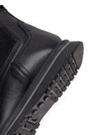Male Black Leather Casual Chelsea Boots | Derimod