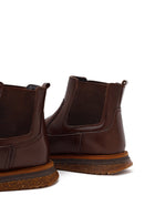 Male Brown Leather Casual Chelsea Boots | Derimod