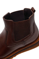 Male Brown Leather Casual Chelsea Boots | Derimod