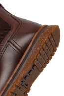 Male Brown Leather Casual Chelsea Boots | Derimod