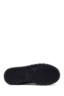 Male Anthracite Lace-Up Zip Closure Nubuck Leather Sports Boots | Derimod