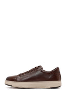 Derimod Fly Male Brown Lace-Up Thick-Soled Leather Sneaker | Derimod