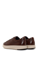 Derimod Fly Male Brown Lace-Up Thick-Soled Leather Sneaker | Derimod