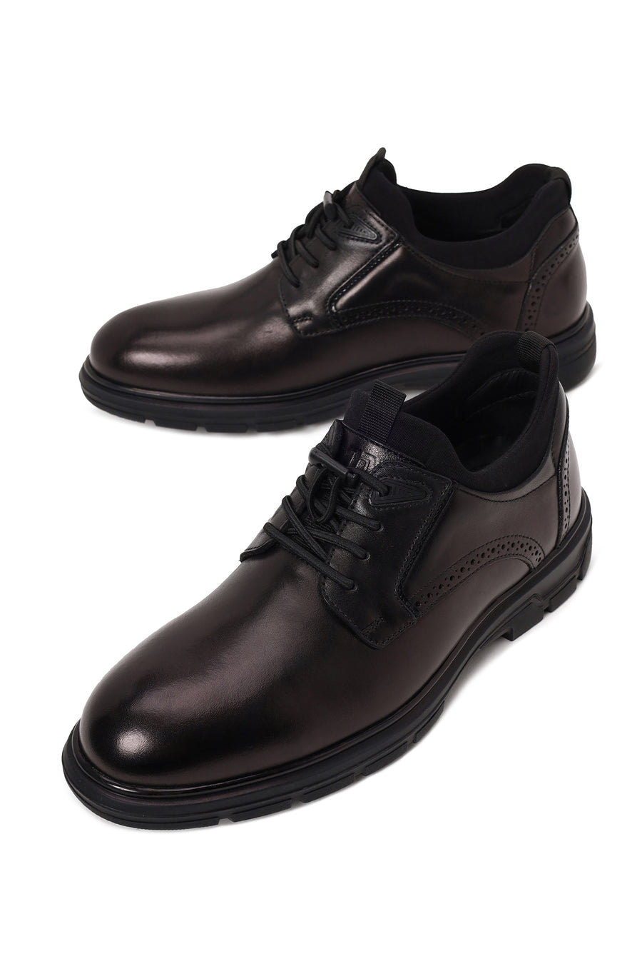 Derimod Fly Male Black Lace-Up Leather Casual Shoes