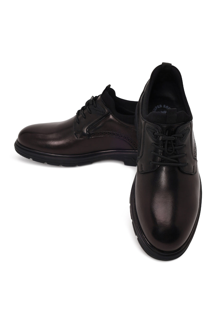 Derimod Fly Male Black Lace-Up Leather Casual Shoes
