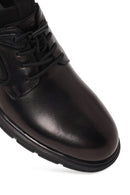 Derimod Fly Male Black Lace-Up Leather Casual Shoes | Derimod