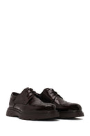 Derimod Fly Male Brown Lace-Up Thick-Soled Leather Casual Shoes | Derimod