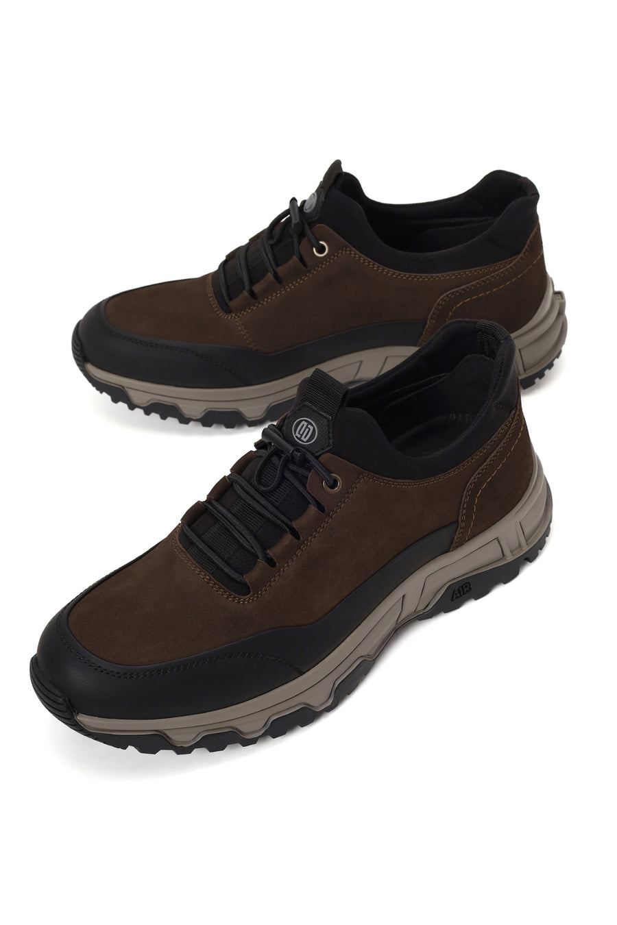 Derimod Fly Male Brown Lace-Up Thick-Soled Nubuck Leather Casual Sneaker