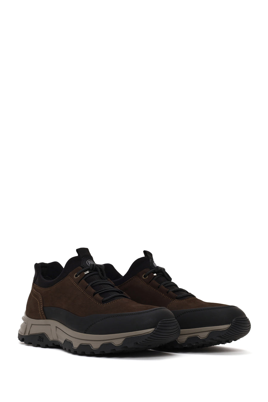 Derimod Fly Male Brown Lace-Up Thick-Soled Nubuck Leather Casual Sneaker