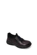 Derimod Fly Erkek Siyah Bağcıklı Kalın Tabanlı Deri Casual Sneaker | Derimod