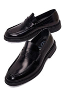 Derimod Fly Erkek Siyah Deri Casual Loafer | Derimod