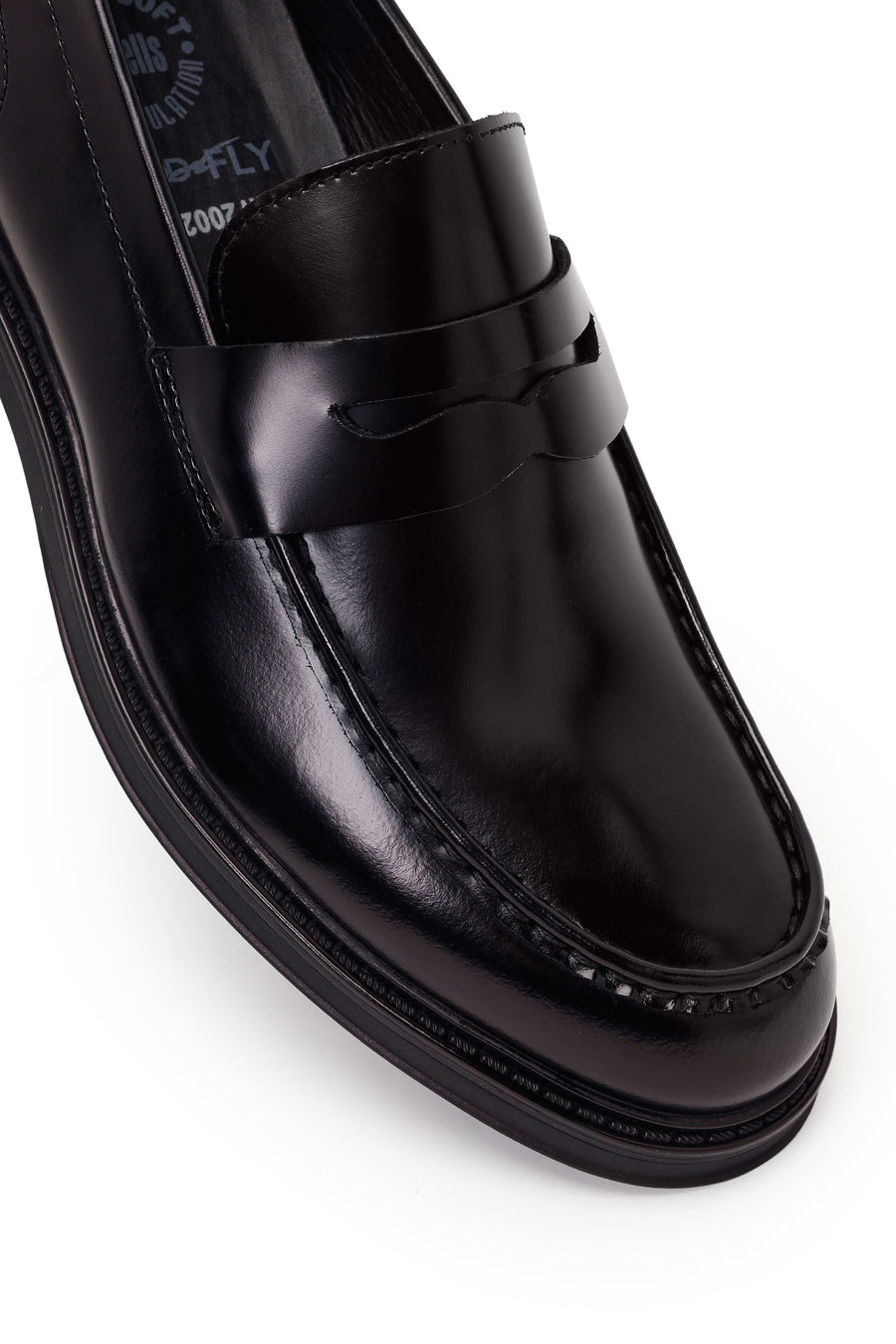 Derimod Fly Erkek Siyah Deri Casual Loafer