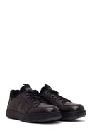 Derimod Fly Male Black Lace-Up Leather Casual Sneaker | Derimod
