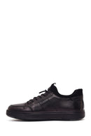 Derimod Fly Male Black Lace-Up Leather Casual Sneaker | Derimod