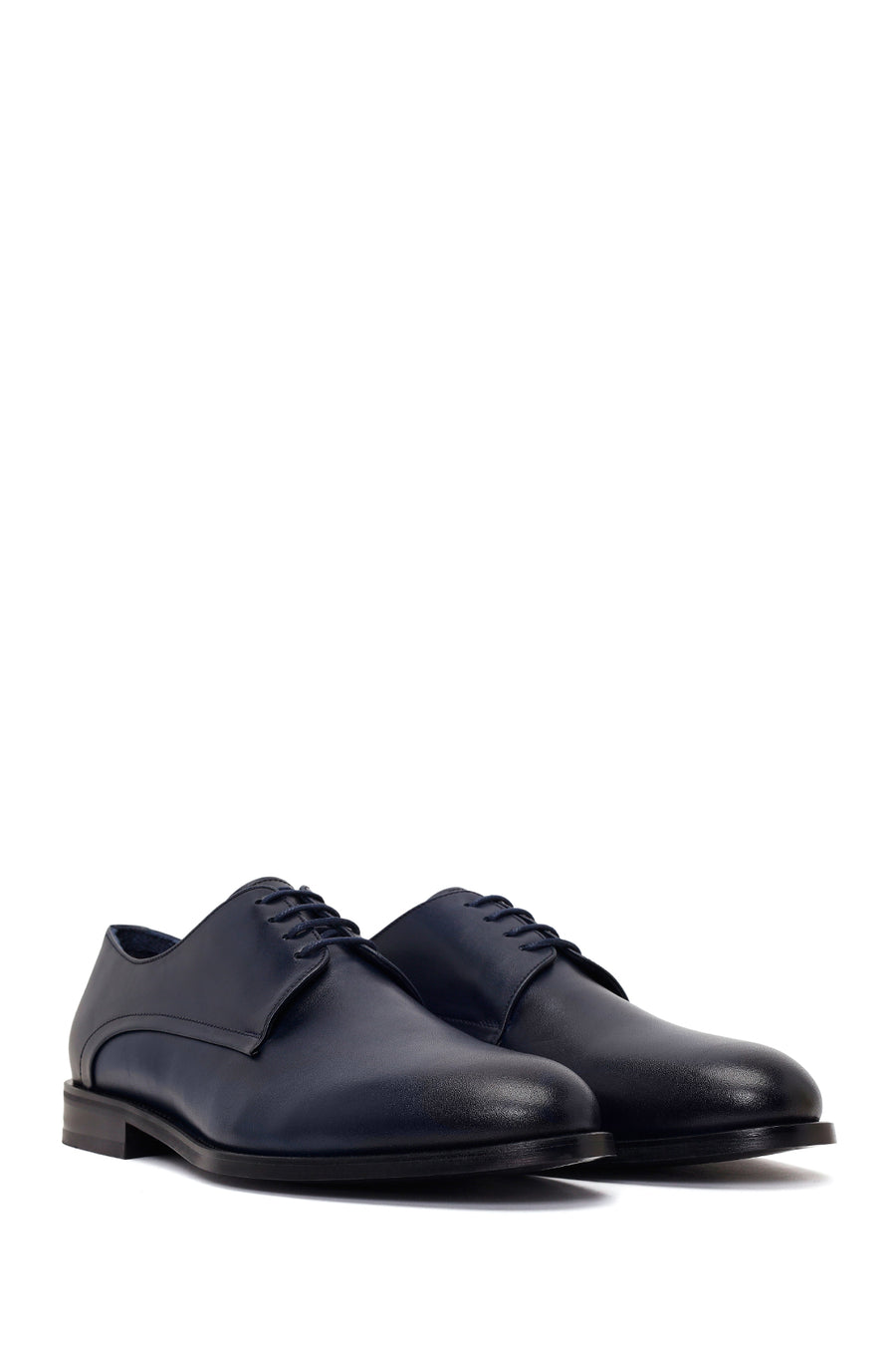 Male Navy Lace-Up Leather Casual Shoes