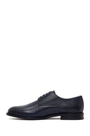 Male Navy Lace-Up Leather Casual Shoes | Derimod