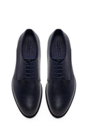 Male Navy Lace-Up Leather Casual Shoes | Derimod