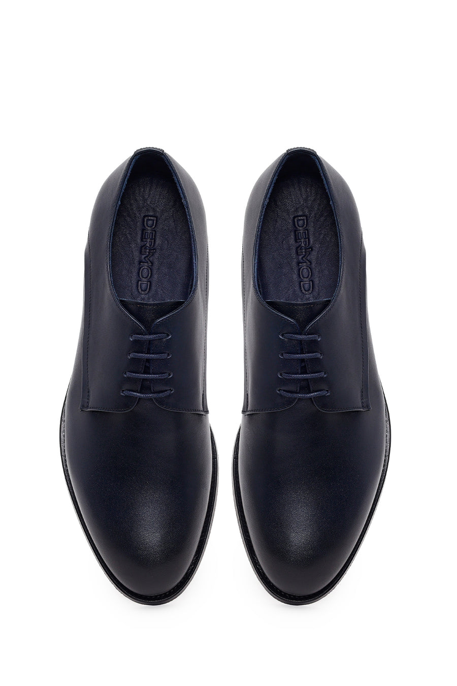 Male Navy Lace-Up Leather Casual Shoes