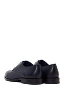 Male Navy Lace-Up Leather Casual Shoes | Derimod