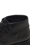 Male Black Lace-up Leather Casual Boots | Derimod