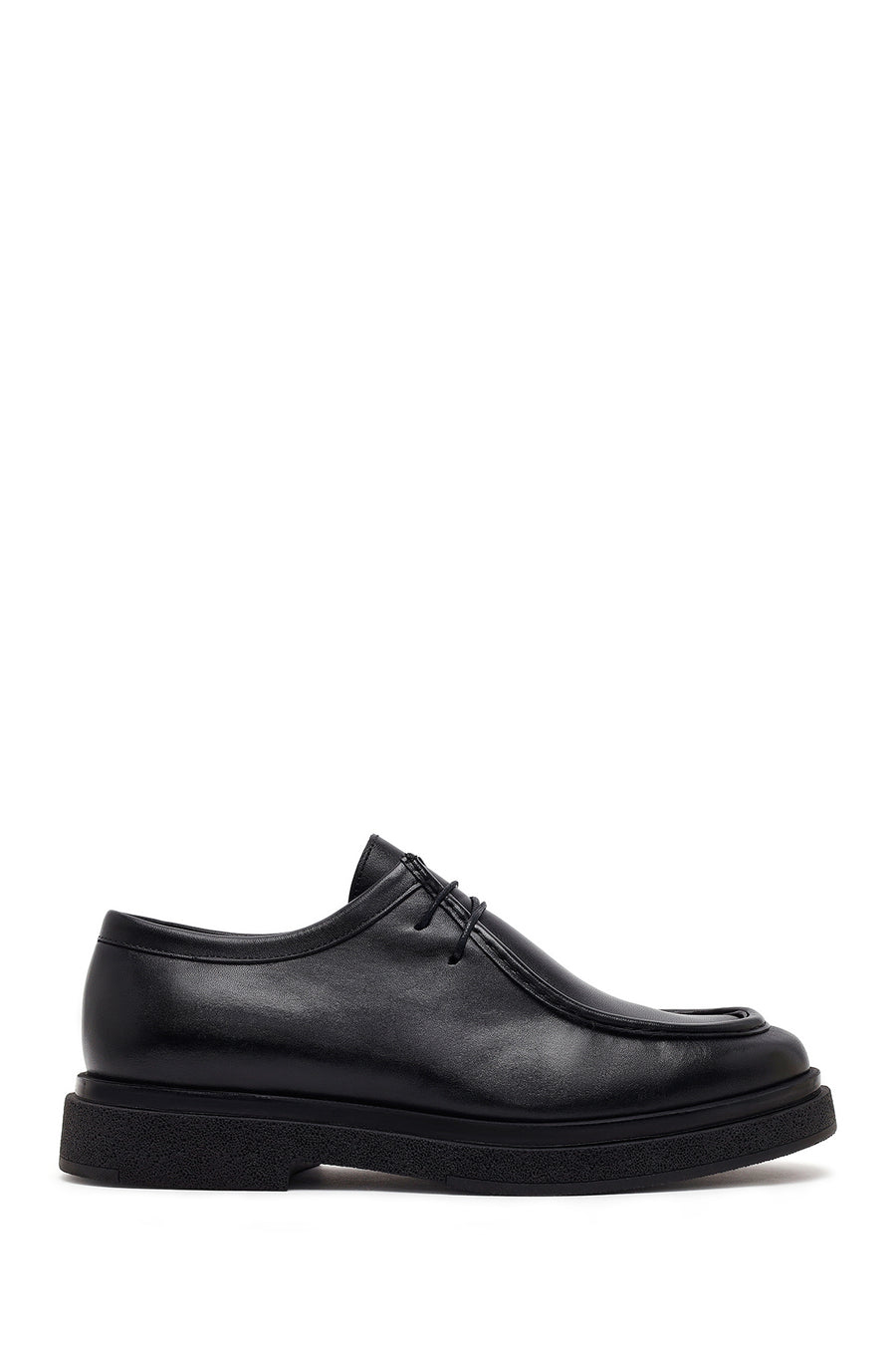 Male Black Lace-up Leather Casual Shoes WM730017DV | Derimod