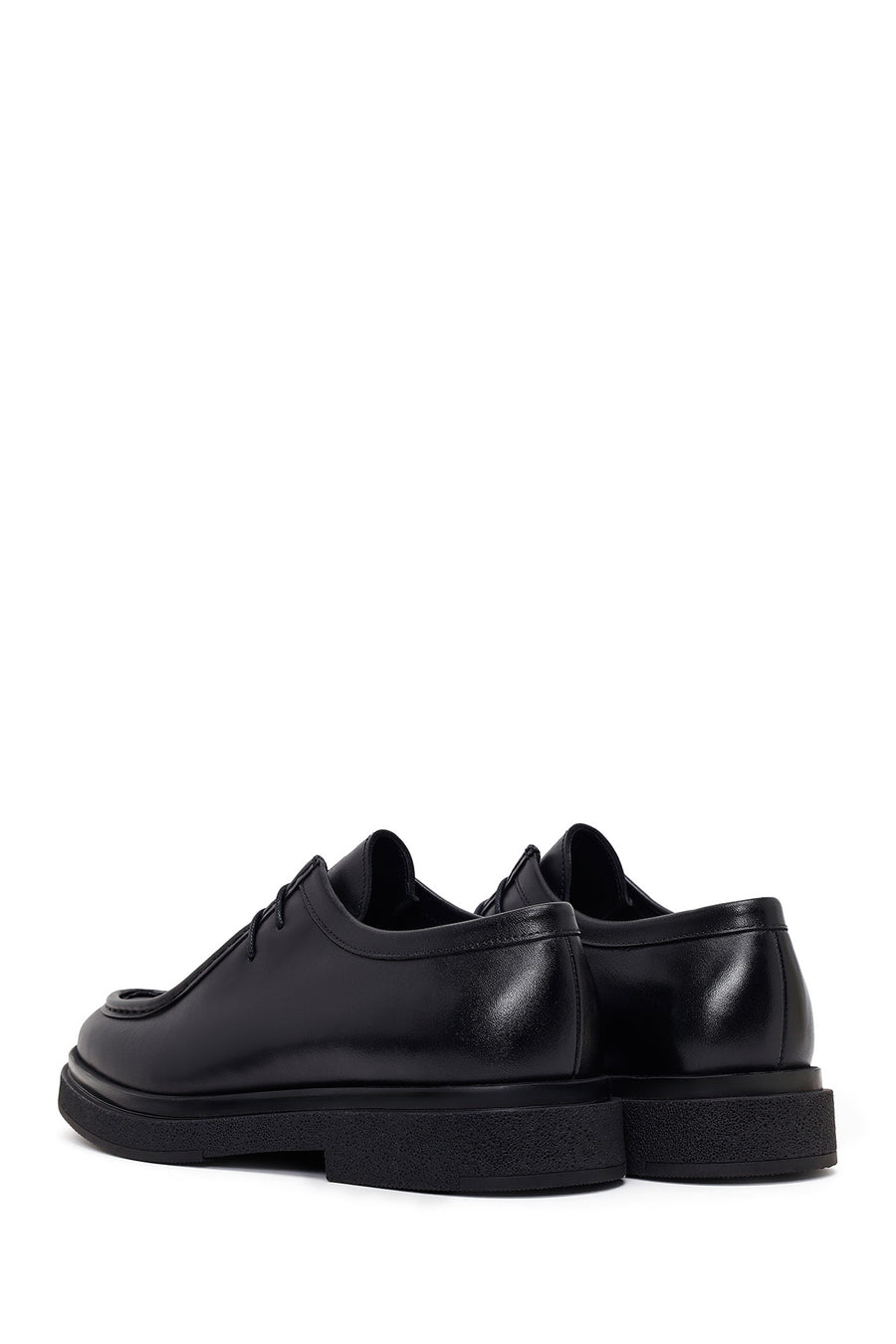 Male Black Lace-up Leather Casual Shoes