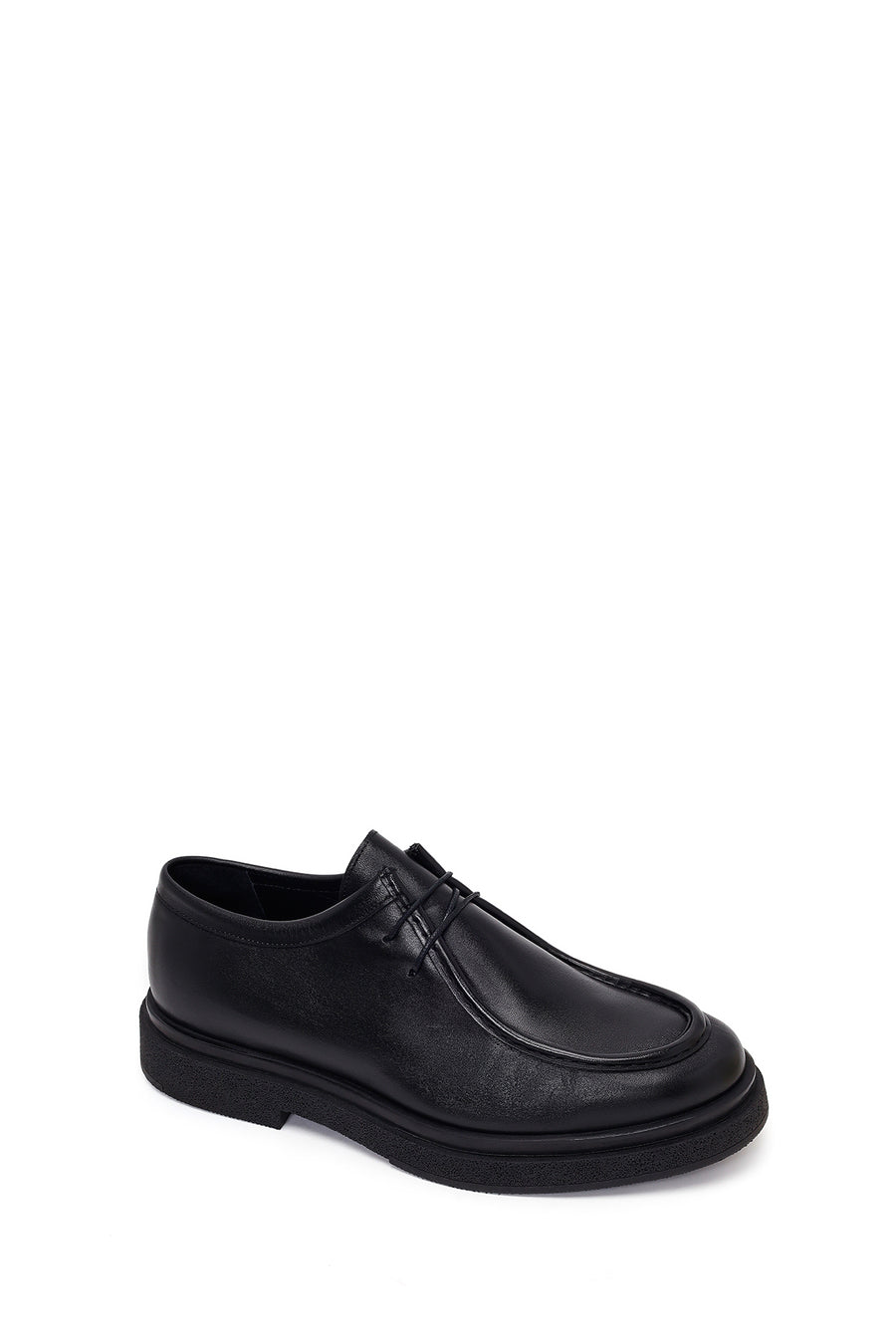 Male Black Lace-up Leather Casual Shoes