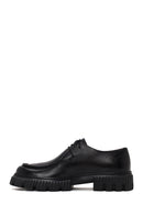 Male Black Thick-Soled Lace-Up Leather Casual Shoes | Derimod
