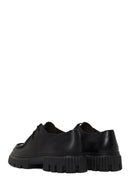 Male Black Thick-Soled Lace-Up Leather Casual Shoes | Derimod