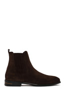 Male Brown Suede Classic Chelsea Boots | Derimod