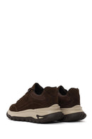 Male Brown Lace-Up Thick-Soled Nubuck Leather Casual Sneaker | Derimod