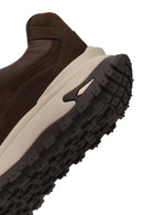 Male Brown Lace-Up Thick-Soled Nubuck Leather Casual Sneaker | Derimod
