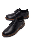 Male Black Lace-up Leather Casual Shoes | Derimod