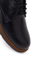 Male Black Lace-up Leather Casual Shoes | Derimod