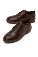 Male Brown Lace-up Leather Casual Shoes | Derimod