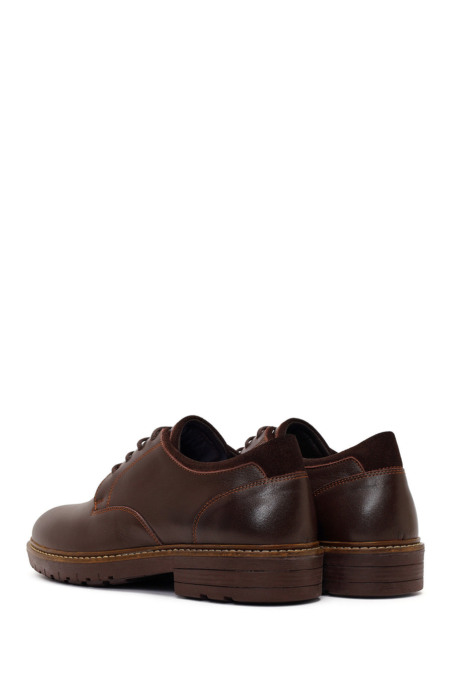 Male Brown Lace-up Leather Casual Shoes