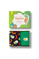 Happy Socks Erkek Çok Renkli Desenli Pamuklu 2'li Çorap Seti | Derimod