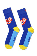 Happy Socks Erkek Çok Renkli Süper Baba Temalı 3’lü Pamuklu Çorap Seti | Derimod