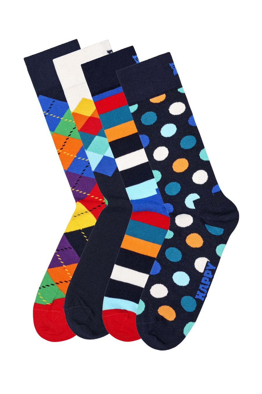 Happy Socks Kadın Çok Renkli Desenli Pamuklu 4'lü Çorap Seti