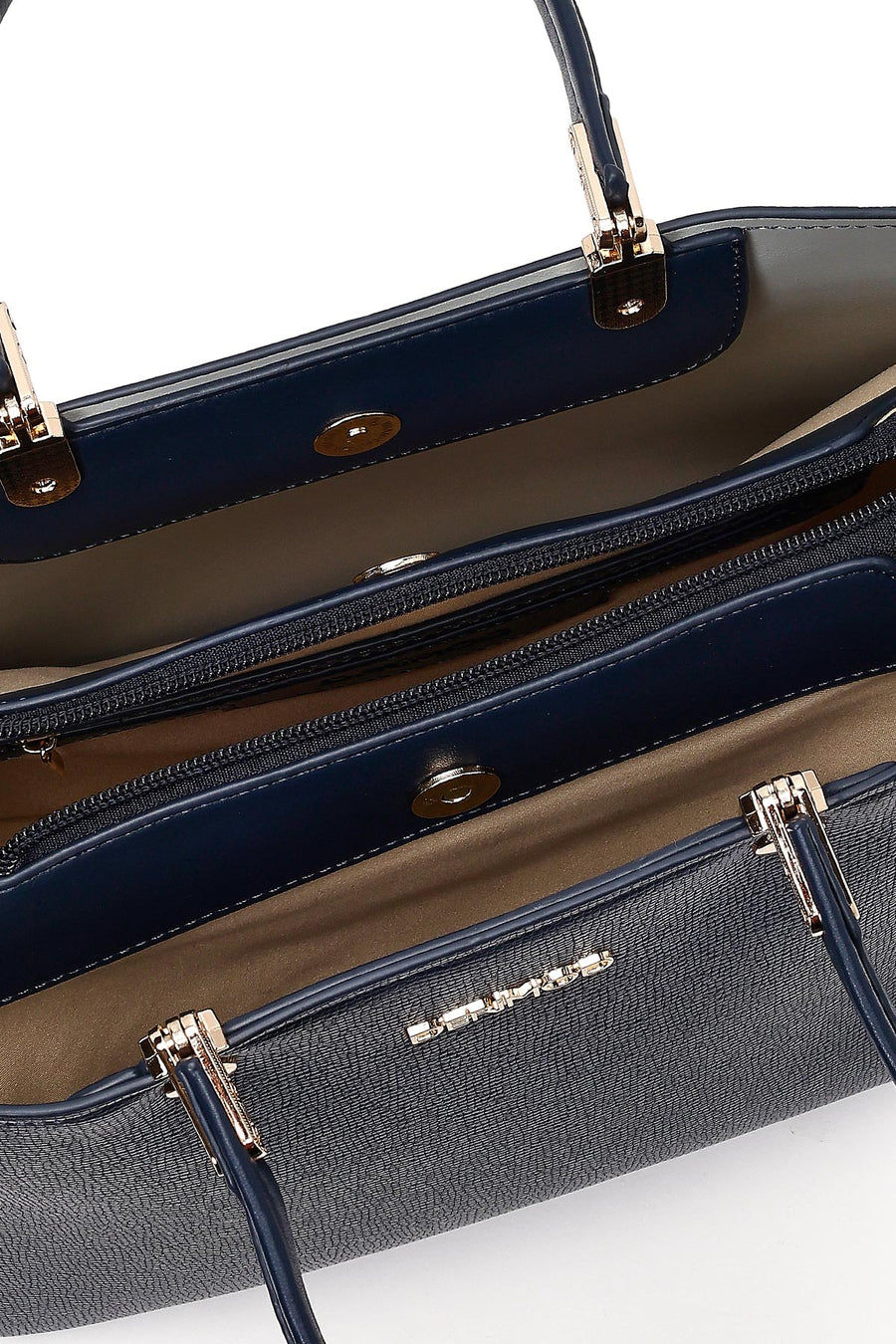 Women's Navy Blue Long Strap Classic Handbag