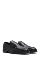 Erkek Siyah Deri Loafer | Derimod