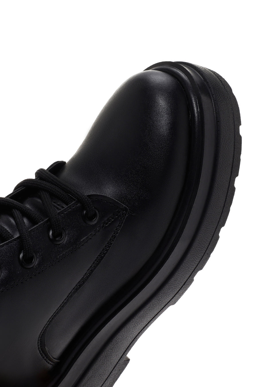 Women's Black Thick Soled Zippered Boots